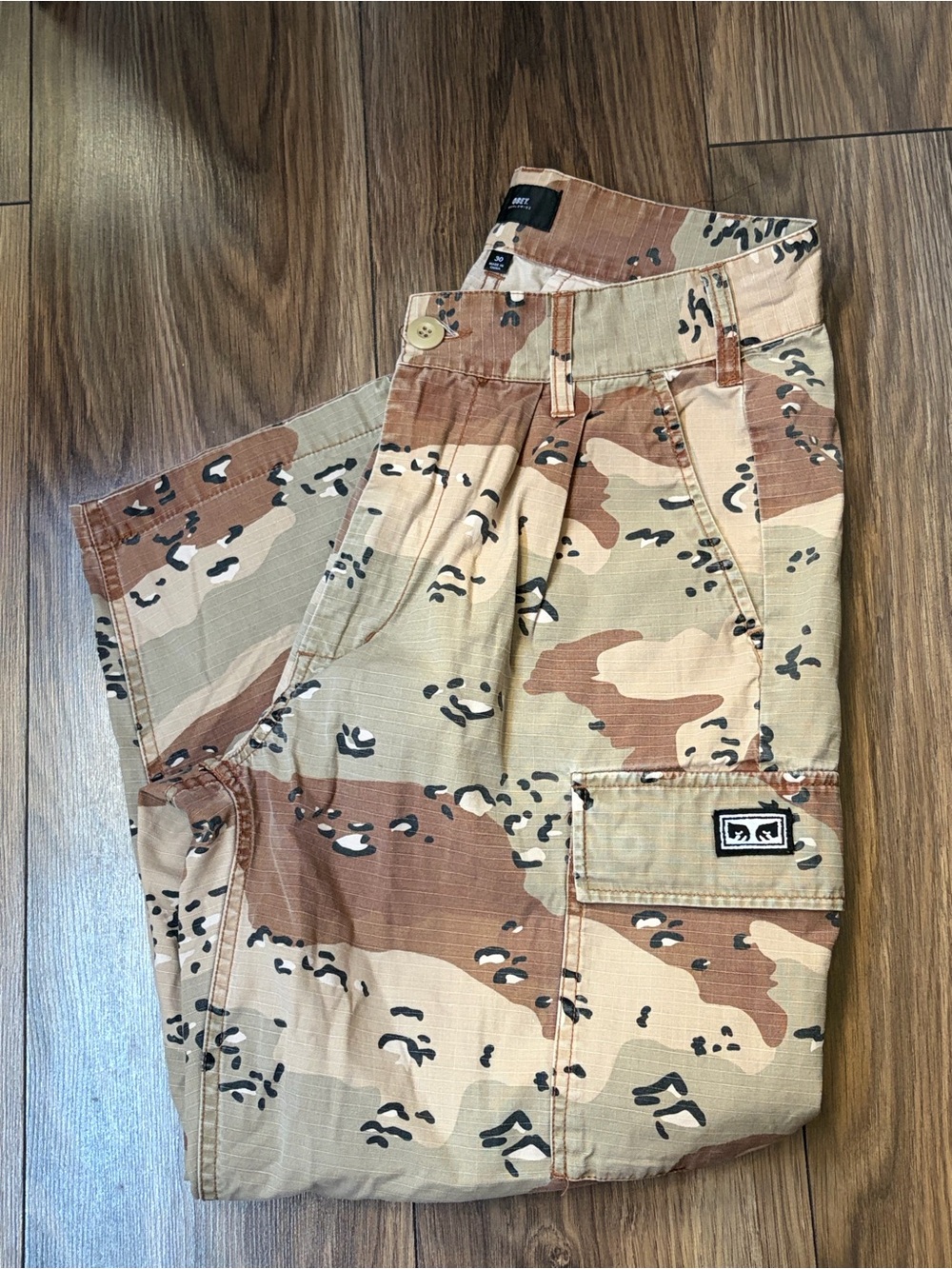 Obey Desert Camo Cargo Pants in Tan and Brown
